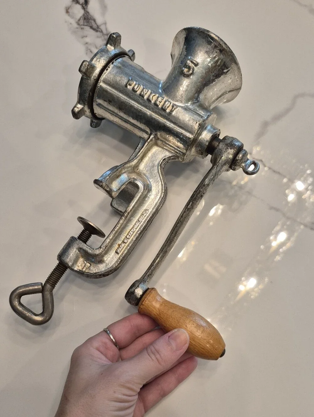 Porkert  Manual Meat Grinder Cast Iron Made In Chechoslovakia Size 5